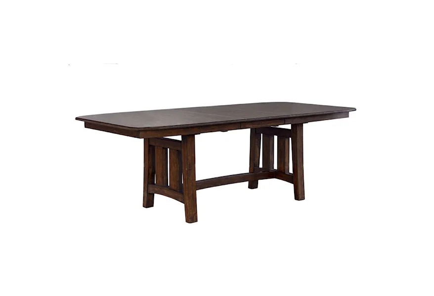 Henderson Rectangular Butterfly Leaf Trestle Table by AAmerica at Esprit Decor Home Furnishings